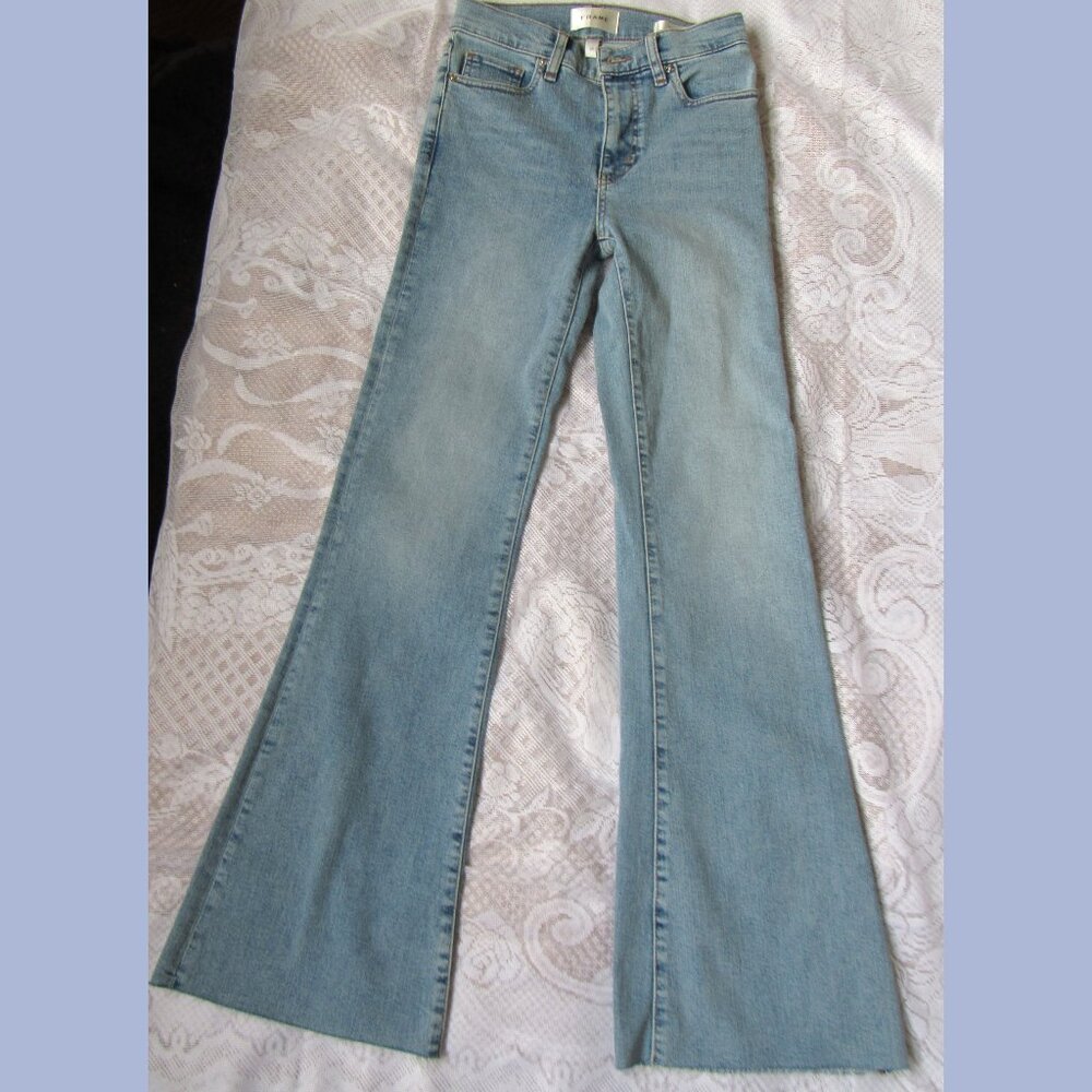 Frame The Icon Jeans Women's Size 25 Flare  Stretch Retro 70s Style